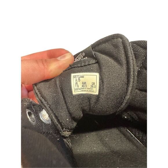 Vans Women’s 9.5 Ward High Top Black White Skater Lace Up Canvas Sneakers - Picture 6 of 6